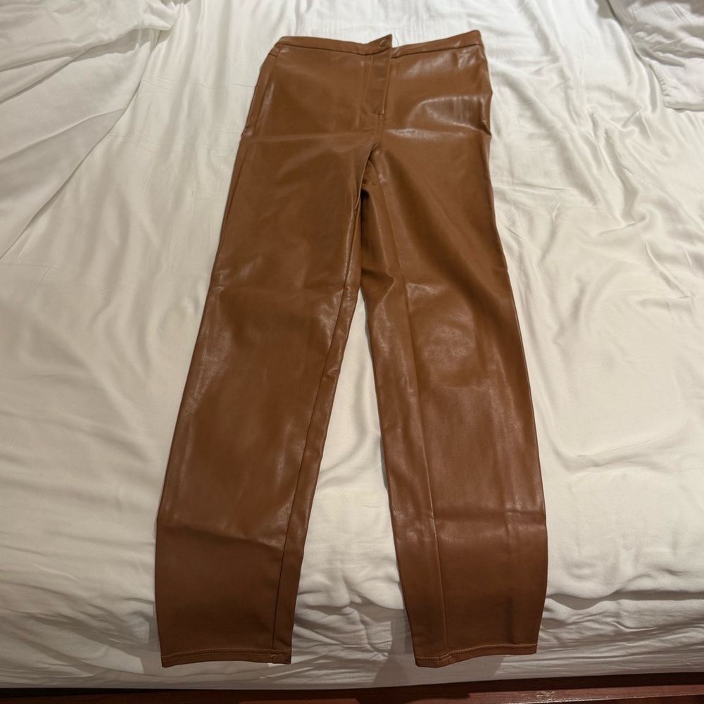 Wilfred Brown Leather Pants